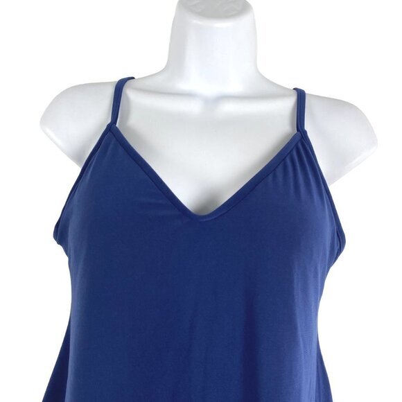 Magicsuit Jolene Underwire Tankini Top Women's Size 8 Blue Solid Polyester Blend - Picture 3 of 6